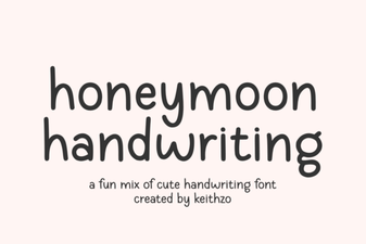 Honeymoon Handwriting: Elegant Font Projects